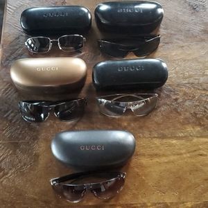 Set of 5 authentic men's Gucci sunglasses